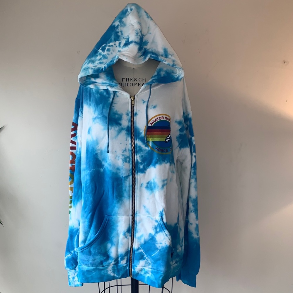AVIATOR NATION - ZIP TIE DIE HOODIE